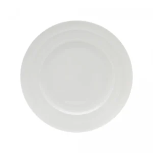 Jogo 6 Pratos Rasos de Porcelana New Bone Bambu Branco 28cm