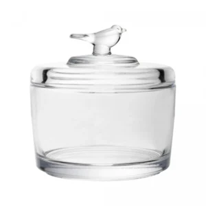 Pote de Cristal Ecológico com Tampa Bird