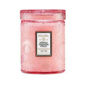 Mini Vela Pote Vidro 50h Relevo Napali Passion Fruit
