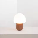 Abajur de Mesa Amanita Vermelho Opalino 18cm